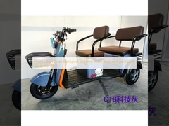 Xe ba bánh điện để chở trẻ em nhiều hơn một người leo lên đồi