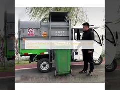 Xe tải 6 thùng để vận chuyển 6 thùng rác cộng đồng đường phố