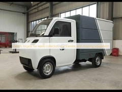 Xe ba bánh điện để thu gom và vận chuyển chất thải, và thiết bị làm sạch