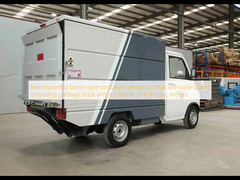 Xe vệ sinh loại thùng gắn bên, một xe tải rác tự tải và thả nhỏ với dung lượng 4-8 mét khối