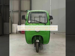 Một chiếc xe tải rác hai thùng 240L mở rộng và một xe phân loại và loại bỏ rác ba bánh