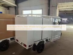 メーカー直販のオープンボディ電動三輪車、乗客と商品の配送用
